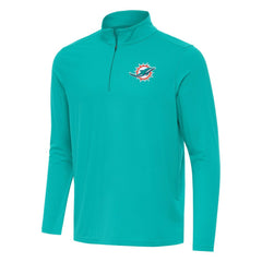 Miami Dolphins Antigua Intent Quarter-Zip Pullover Top