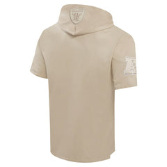 Las Vegas Raiders Pro Standard Neutrals Capsule Short Sleeve Pullover Hoodie