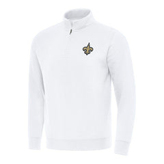 New Orleans Saints Antigua Victory Quarter-Zip Pullover Top