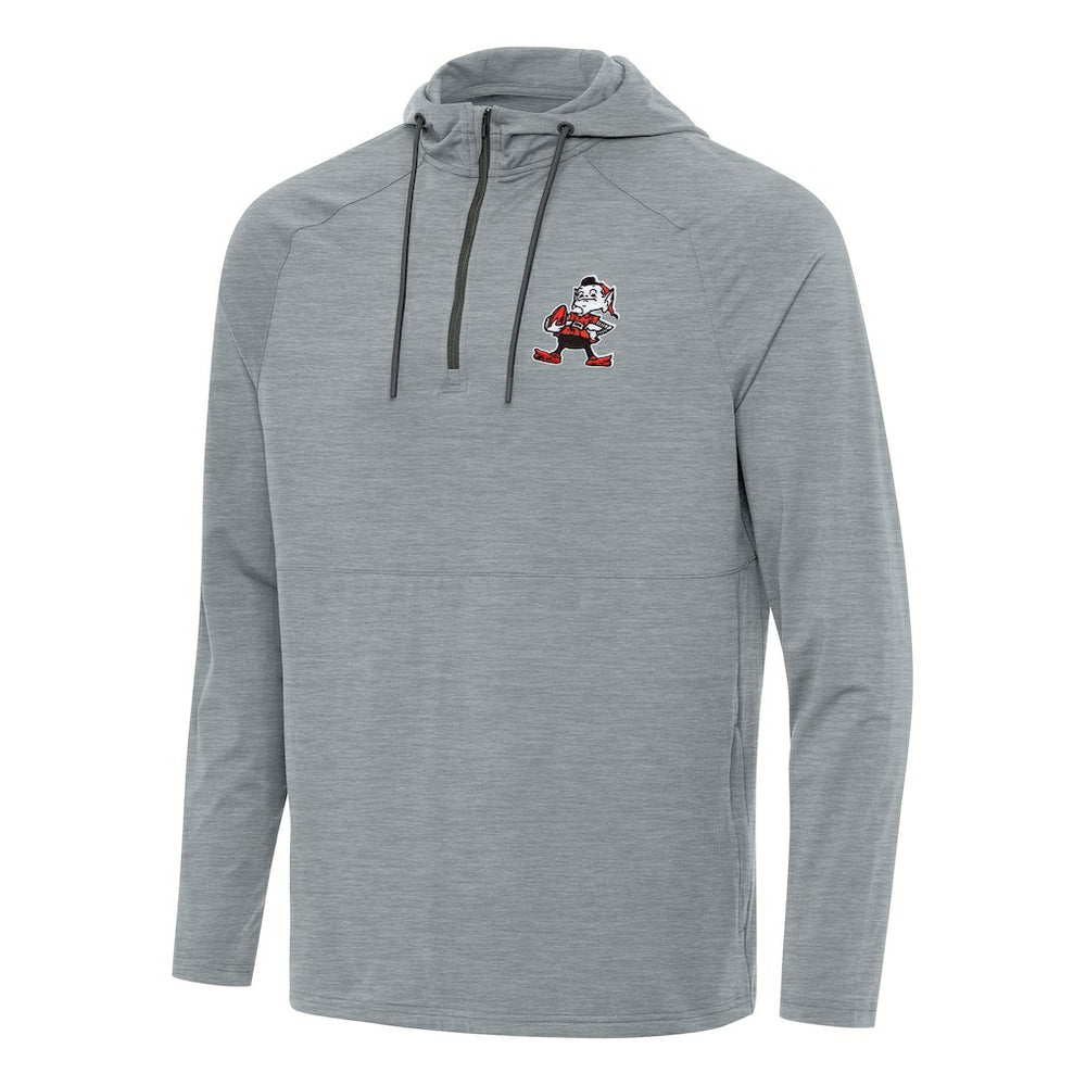 Cleveland Browns Antigua Spikes Quarter-Zip Pullover Hoodie