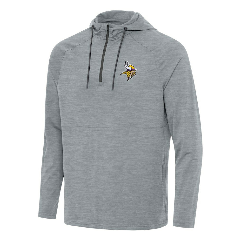 Minnesota Vikings Antigua Spikes Quarter-Zip Pullover Hoodie