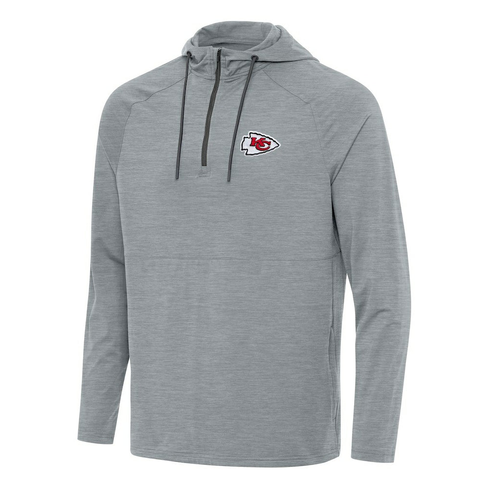 Kansas City Chiefs Antigua Spikes Quarter-Zip Pullover Hoodie