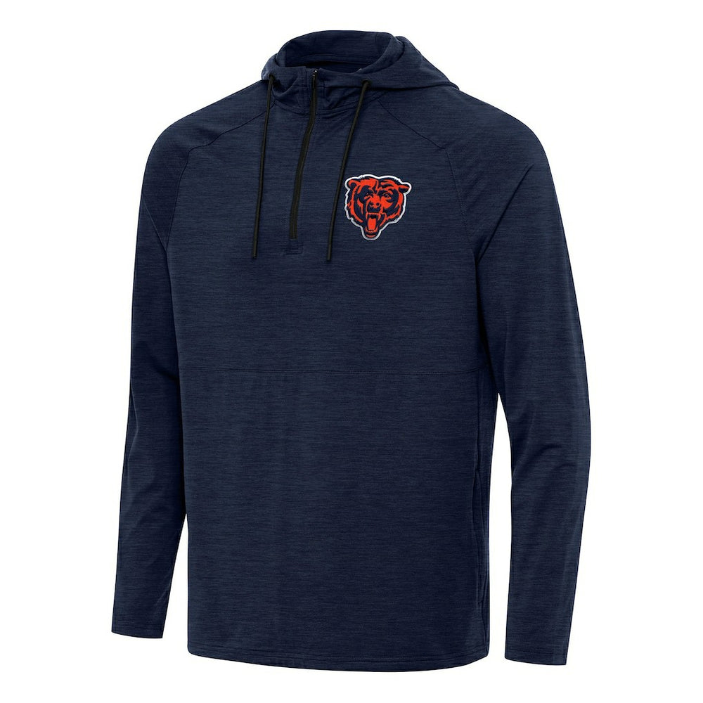 Chicago Bears Antigua Spikes Quarter-Zip Pullover Hoodie