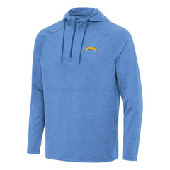 Los Angeles Chargers Antigua Spikes Quarter-Zip Pullover Hoodie