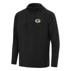 Green Bay Packers Antigua Spikes Quarter-Zip Pullover Hoodie