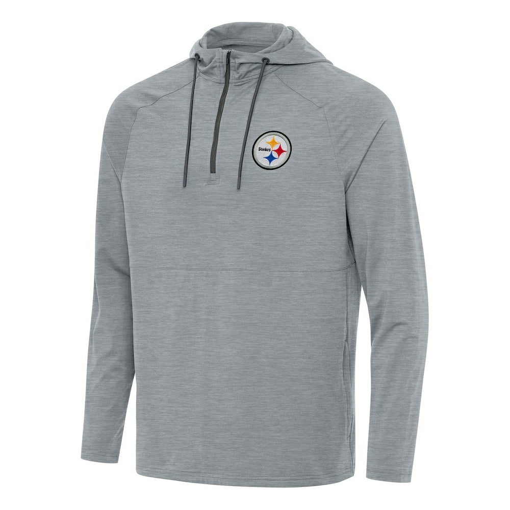Pittsburgh Steelers Antigua Spikes Quarter-Zip Pullover Hoodie