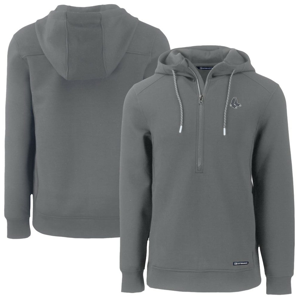 Boston Red Sox Cutter & Buck Roam Eco Recycled Half-Zip Pullover Hoodie | MLB Online