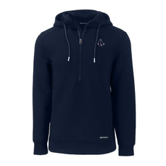 Boston Red Sox Cutter & Buck Roam Eco Recycled Half-Zip Pullover Hoodie | MLB Discount