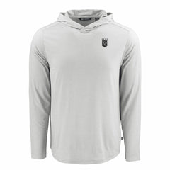 Kansas City Royals Cutter & Buck Coastline Epic Comfort Eco Recycled Long Sleeve Hoodie T-Shirt | MLB Discount