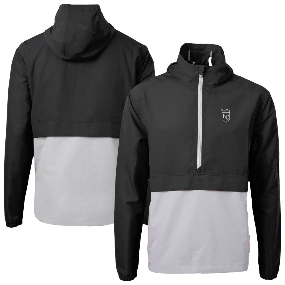 Kansas City Royals Cutter & Buck Charter Eco Recycled Anorak Half-Zip Hoodie Jacket | MLB Outlet