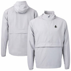 Boston Red Sox Cutter & Buck Charter Eco Recycled Anorak Half-Zip Hoodie Jacket | MLB Discount