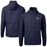 New York Mets Cutter & Buck Charter Eco Recycled Anorak Half-Zip Hoodie Jacket | MLB On Sale