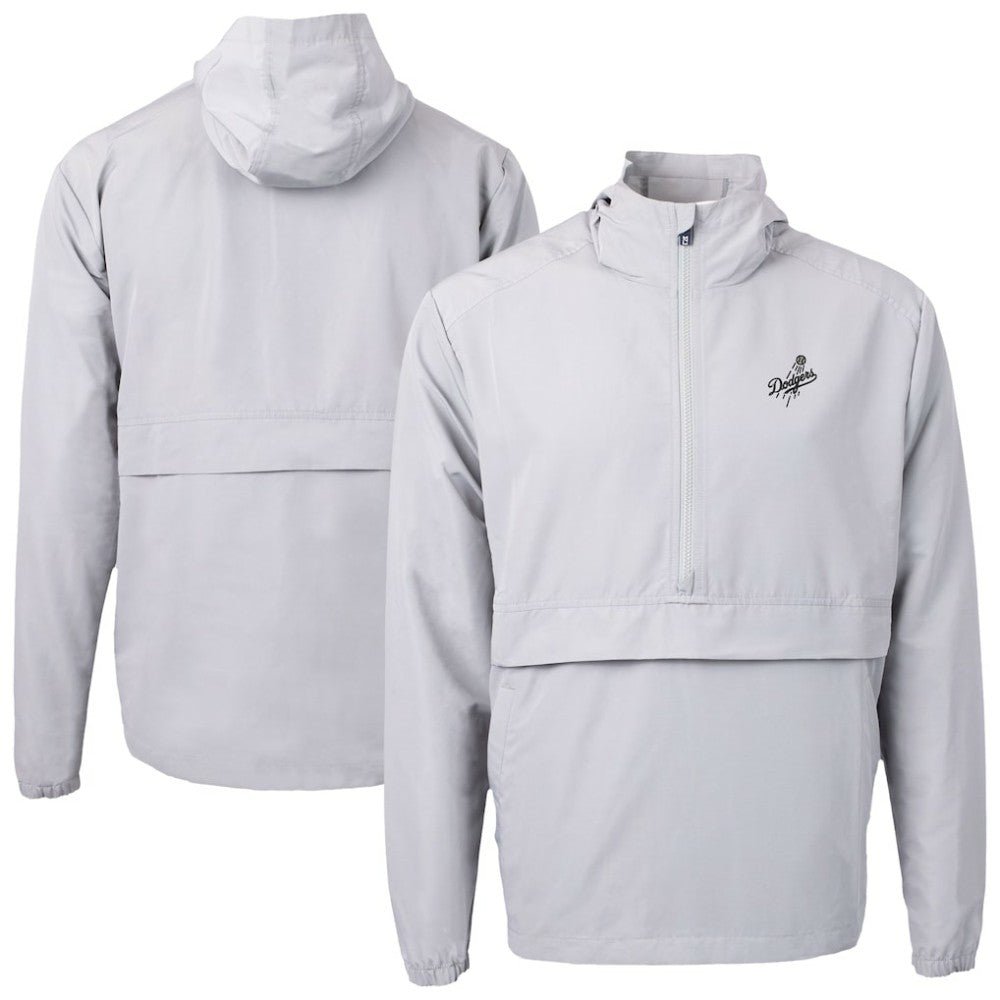 Los Angeles Dodgers Cutter & Buck Charter Eco Recycled Anorak Half-Zip Hoodie Jacket | MLB New