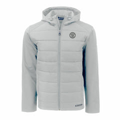 Milwaukee Brewers Cutter & Buck Evoke Hybrid Eco Softshell Recycled Full-Zip Hooded Jacket | MLB Outlet