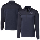 New York Mets Cutter & Buck Traverse Eco Stripe Tri-Blend DryTec Quarter-Zip Jacket | MLB For sale