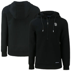 San Diego Padres Cutter & Buck Roam Eco Recycled Tri-Blend Half-Zip Hoodie | MLB On Sale