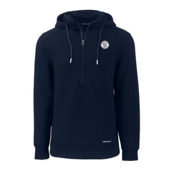 Milwaukee Brewers Cutter & Buck Roam Eco Recycled Tri-Blend Half-Zip Hoodie | MLB For sale