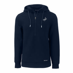 Los Angeles Dodgers Cutter & Buck Roam Eco Recycled Tri-Blend Half-Zip Hoodie | MLB Outlet