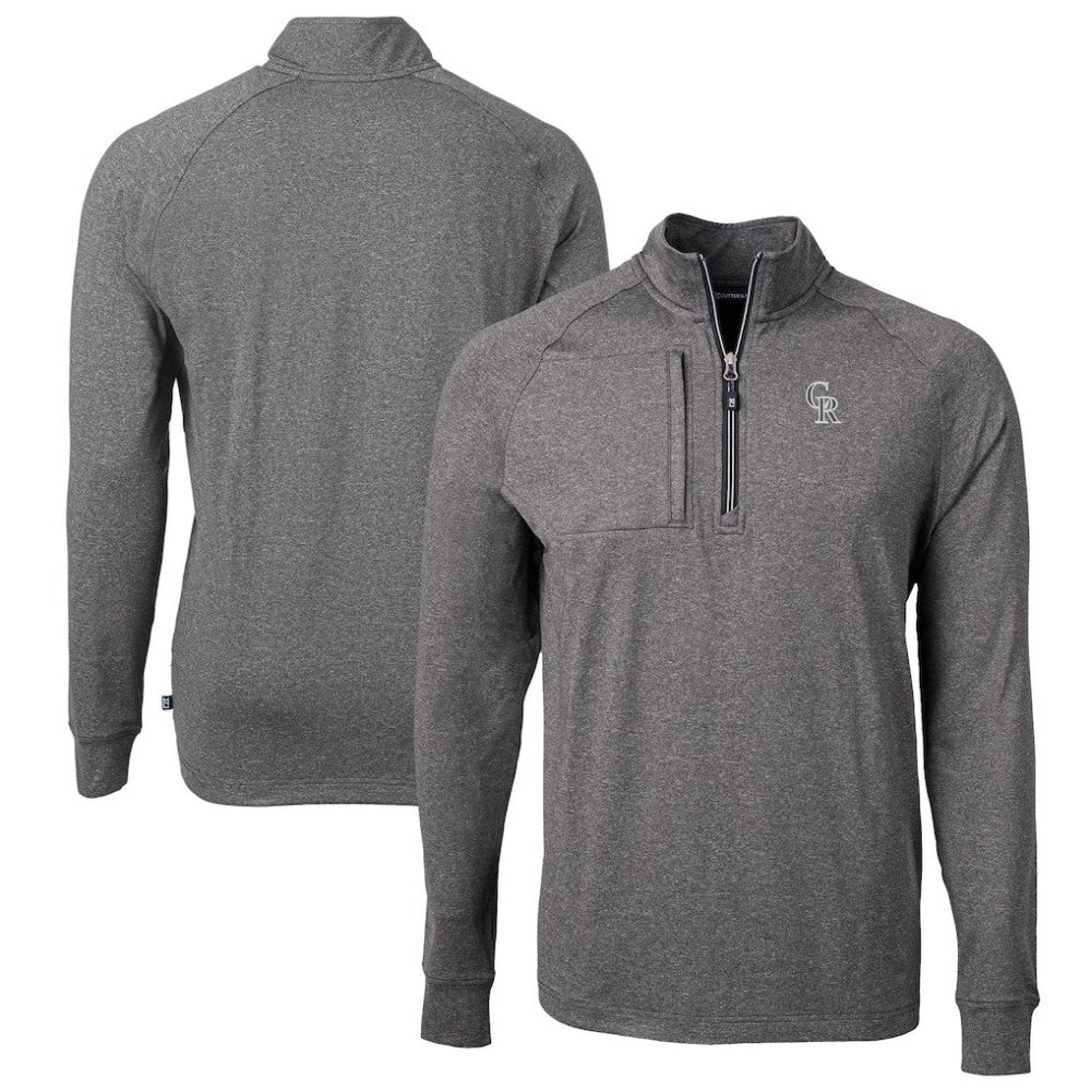 Colorado Rockies Cutter & Buck Big & Tall Adapt Eco Raglan Quarter-Zip Jacket | MLB Near me