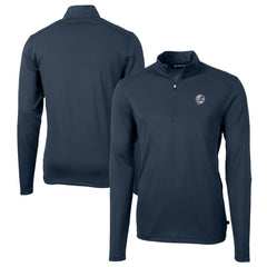 New York Yankees Cutter & Buck Big & Tall Virtue Eco Pique Quarter-Zip Jacket | MLB On Sale
