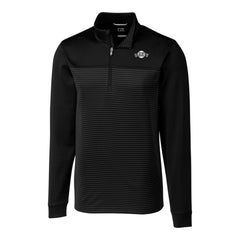 San Francisco Giants Cutter & Buck Big & Tall Traverse Stretch Stripe Eco Tri-Blend Quarter-Zip Top | MLB Outlet
