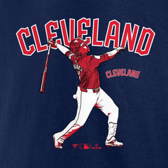Jose Ramirez Cleveland Guardians Player Swing T-Shirt | MLB On Sale