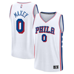 Tyrese Maxey Philadelphia 76ers Youth Fast Break Replica Player Jersey On Sale