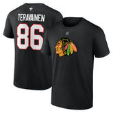 Teuvo Teravainen Chicago Blackhawks Fanatics Authentic Stack Name & Number T-Shirt On Sale