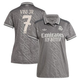 Vini Jr. Real Madrid Originals Women's 2024/25 Third Replica Player Jersey Charcoal - Adidas