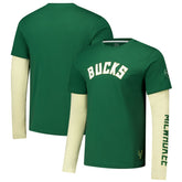 Milwaukee Bucks Stadium Essentials Unisex Spectator Twofer Long Sleeve T-Shirt Outlet