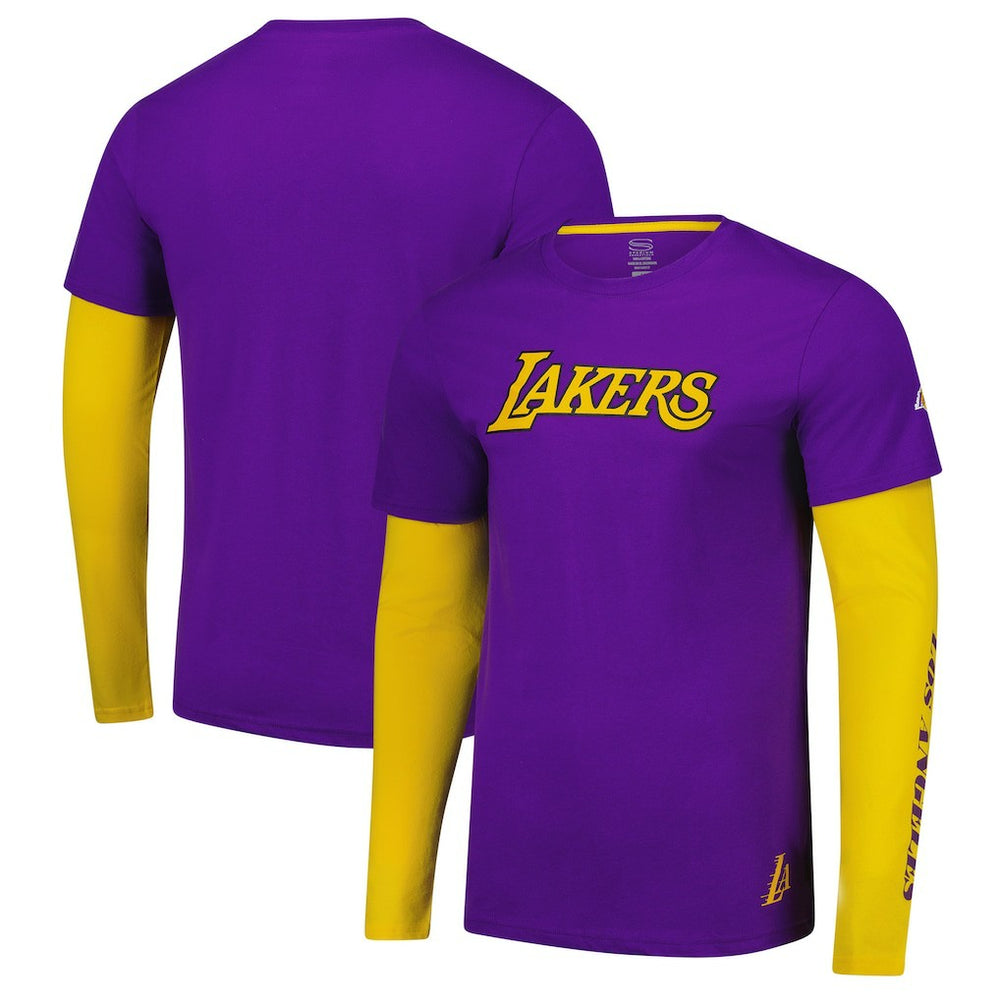 Los Angeles Lakers Stadium Essentials Unisex Spectator 2fer Long Sleeve T-Shirt Online