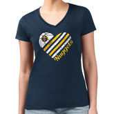 Denver Nuggets G-III 4Her by Carl Banks Women's Super-Slim Fit Lightweight Heart Team V-Neck T-Shirt sale Discount