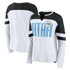 Utah Mammoth Fanatics Women's Frozen Notch Neck Bi-Blend Long Sleeve T-Shirt Discount