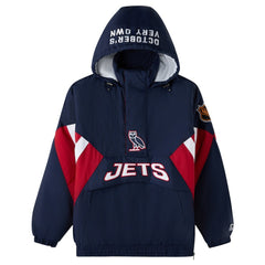 Winnipeg Jets OVO x Starter Half-Zip Hooded Jacket On Sale