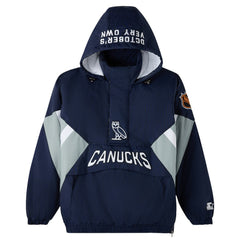 Vancouver Canucks OVO x Starter Half-Zip Hooded Jacket Discount