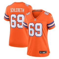 Denver Broncos Nike Mark Schlereth Women's Mile High Collection 1977 Throwback Retired Player Game Jersey