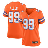 Denver Broncos Nike Zach Allen Women's Mile High Collection 1977 Throwback Player Game Jersey