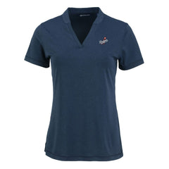 Los Angeles Dodgers Cutter & Buck Women's Forge Stretch Blade DryTec V-Neck Polo | MLB Discount