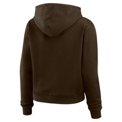 Cleveland Browns WEAR by Erin Andrews Women's Plus Size Waffle Hoodie Pullover Top