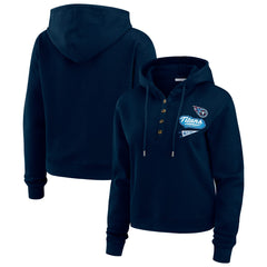 Tennessee Titans WEAR by Erin Andrews Women's Plus Size Waffle Hoodie Pullover Top