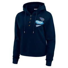 Tennessee Titans WEAR by Erin Andrews Women's Plus Size Waffle Hoodie Pullover Top