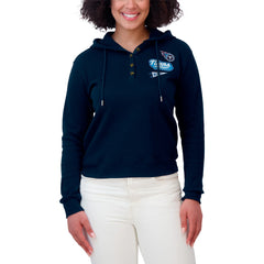 Tennessee Titans WEAR by Erin Andrews Women's Plus Size Waffle Hoodie Pullover Top