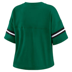 New York Jets WEAR by Erin Andrews Women's Plus Size Color Block Boxy T-Shirt