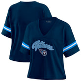 Tennessee Titans WEAR by Erin Andrews Women's Plus Size Color Block Boxy T-Shirt