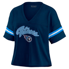 Tennessee Titans WEAR by Erin Andrews Women's Plus Size Color Block Boxy T-Shirt