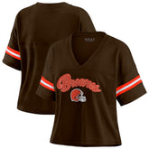 Cleveland Browns WEAR by Erin Andrews Women's Plus Size Color Block Boxy T-Shirt