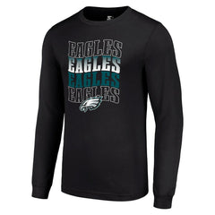 Philadelphia Eagles Starter Team Name Graphic Long Sleeve T-Shirt