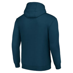 Denver Broncos Starter Four Team Name Logo Fleece Pullover Hoodie