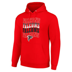 Atlanta Falcons Starter Four Team Name Logo Fleece Pullover Hoodie