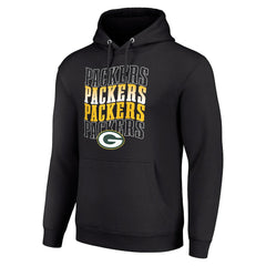 Green Bay Packers Starter Four Team Name Logo Fleece Pullover Hoodie